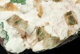 Gemmy Heulandite Crystals on Mordenite - Maharashtra, India #195579-1
